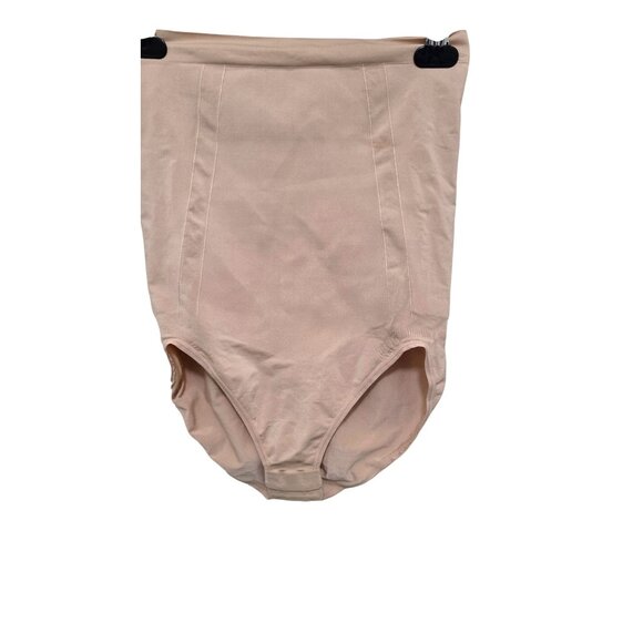 Spanx High-Waisted Shaping Briefs L Tan Nylon/Elastane Blend Womens Compression - Picture 1 of 5